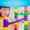 Glowing Marble Run – Construction Set with 15 Glow in the Dark Glass Marbles & Storage Bag, STEM Gifts for Boys and Girls, Building Project Toy (Amazon Exclusive)